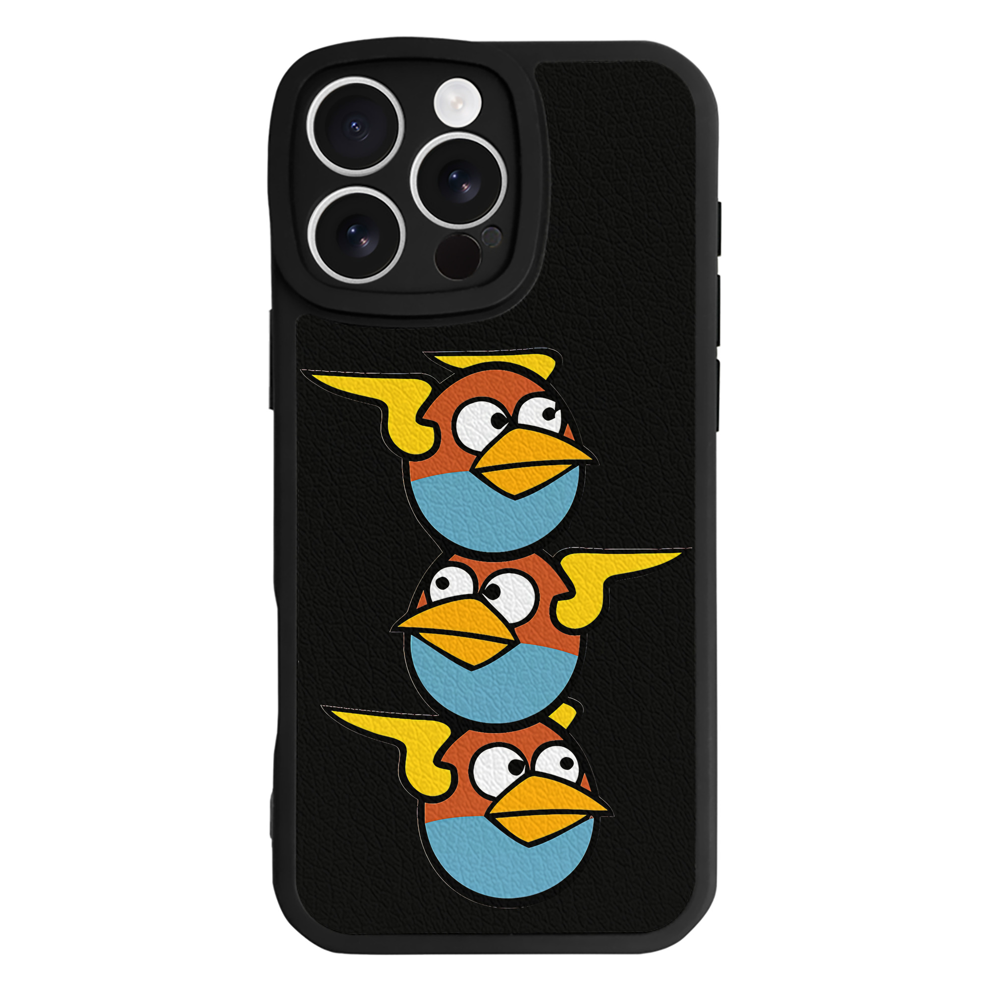 （画像用） Angry Birds アングリーバード 【iPhone 16シリーズ対応】シリコンスマホケース（レザー調） 材質：シリコン